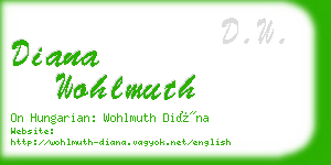 diana wohlmuth business card